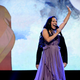Irene Bedard (voice of the title character in Pocahontas) onstage at D23.